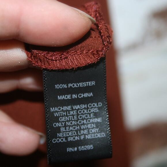 Express Embroidered Crochet Neckline Flowing Top - Picture 6 of 8